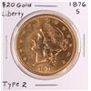 Image 1 : 1876-S Type 2 $20 Liberty Head Double Eagle Gold Coin