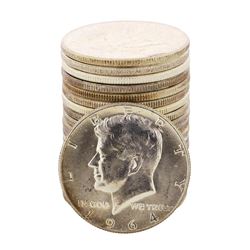 Roll of (20) Brilliant Uncirculated 1964 Kennedy Half Dollar Coins