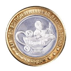 .999 Silver Harrah's Casino Reno Nevada $10 Casino Limited Edition Gaming Token