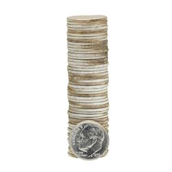 Roll of (50) Brilliant Uncirculated 1959 Roosevelt Dime Coins
