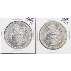 Lot of (2) 1885-O $1 Morgan Silver Dollar Coins