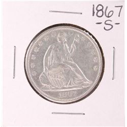 1867-S Seated Liberty Half Dollar Coin