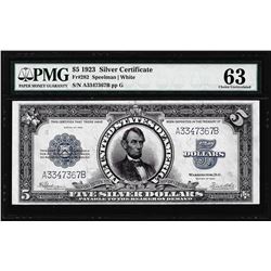 1923 $5 Porthole Silver Certificate Note Fr.282 PMG Choice Uncirculated 63