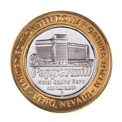 .999 Silver Peppermill Hotel Casino Reno, NV $10 Casino Limited Edition Gaming Token