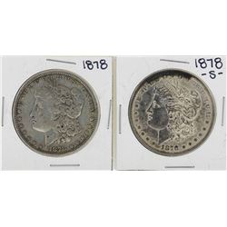 Lot of 1878 & 1878-S $1 Morgan Silver Dollar Coins