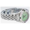 Image 3 : Rolex Ladies Stainless Steel Green Stamp Diamond & Emerald Datejust Wristwatch