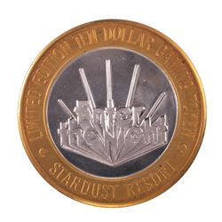 .999 Fine Silver Stardust Las Vegas, Nevada $10 Limited Edition Gaming Token