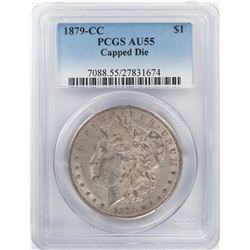 1879-CC $1 Morgan Silver Dollar Coin PCGS AU55 Capped Die