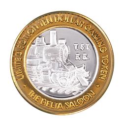 .999 Silver The Delta Saloon Nevada $10 Casino Limited Edition Gaming Token