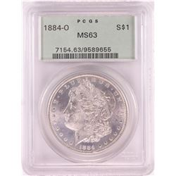 1884-O $1 Morgan Silver Dollar Coin PCGS MS63 Old Green Holder