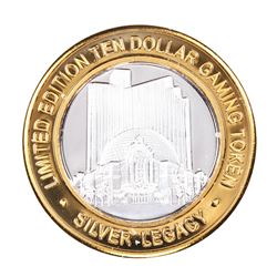 .999 Silver Silver Legacy Reno, Nevada $10 Casino Limited Edition Gaming Token