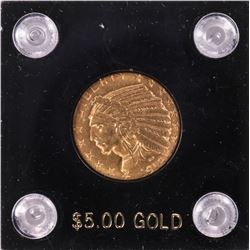 1912 $5 Indian Head Half Eagle Gold Coin