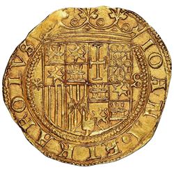 Seville, Spain, 1 escudo, Charles-Joanna, assayer * to right, mintmark S to left, NGC MS 64, finest