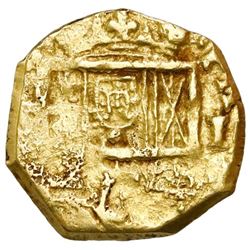 Seville, Spain, cob 1 escudo, Philip III, assayer not visible.