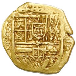 Seville, Spain, cob 2 escudos, Philip III or IV, 162(0-4), assayer G.