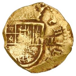 Seville, Spain, cob 2 escudos, Philip III or IV, assayer not visible.