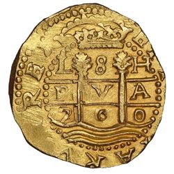 Lima, Peru, cob 8 escudos, 1700H, NGC MS 65, finest known in NGC census, ex-1715 Fleet (designated o
