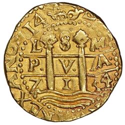 Lima, Peru, cob 8 escudos, 1714/3M, rare, NGC MS 62 ("top pop"), Tauler Plate Coin.