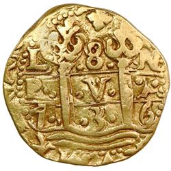 Lima, Peru, cob 8 escudos, Philip V, 1736N.