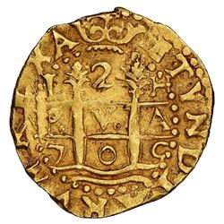 Lima, Peru, cob 2 escudos, 1705H, rare, NGC AU 58, ex-1715 Fleet (designated on special label).