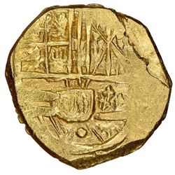 Bogota, Colombia, cob 2 escudos, Charles II, assayer not visible (G), NGC MS 62, ex-1715 Fleet (desi