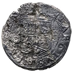 Mexico City, Mexico, 2 reales, Charles-Joanna, "Early Series," assayer R (Gothic) at bottom between
