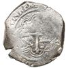 Image 2 : Mexico City, Mexico, cob 4 reales, 1607/GRATIA, assayer not visible (F), rare, Grade 1.