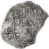 Image 2 : Potosi, Bolivia, cob 8 reales, 1618PAL, rare, Grade 3.