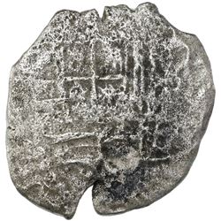 Potosi, Bolivia, cob 8 reales, Philip III, assayer not visible, Grade 3.