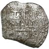 Image 1 : Potosi, Bolivia, cob 8 reales, Philip III, assayer not visible, Grade 3.