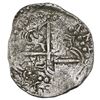 Image 2 : Potosi, Bolivia, cob 4 reales, Philip III, assayer not visible, quadrants of cross transposed, Grade