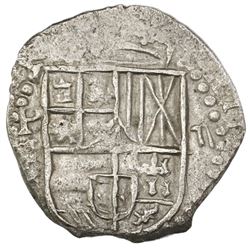 Potosi, Bolivia, cob 2 reales, 1617(M), Grade 1.