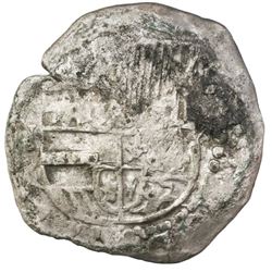 Potosi, Bolivia, cob 8 reales, Philip III, assayer not visible, ex-Jones (Plate Coin).
