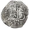 Image 1 : Potosi, Bolivia, cob 8 reales, 1652E post-transitional (Transitional Type VIII/B), 1-PH-6 at top, ex