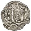 Image 2 : Potosi, Bolivia, cob 8 reales, 1653E, PH at top without dots, very rare.