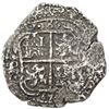 Image 1 : Potosi, Bolivia, cob 8 reales, 1654E, dot-PH-dot at top, denomination 8 above cross.