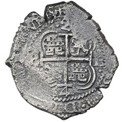 Potosi, Bolivia, cob 2 reales, 1664E.
