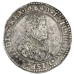 Brabant, Spanish Netherlands (Antwerp mint), portrait ducatoon, Philip IV, 1648, ex-Jones.