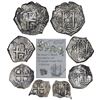 Image 1 : Denomination set of four Potosi, Bolivia, cob 8, 4, 2 and 1 reales (1698F, 1702Y, 1688VR and 1690VR