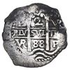 Image 7 : Denomination set of four Potosi, Bolivia, cob 8, 4, 2 and 1 reales (1698F, 1702Y, 1688VR and 1690VR
