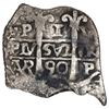 Image 9 : Denomination set of four Potosi, Bolivia, cob 8, 4, 2 and 1 reales (1698F, 1702Y, 1688VR and 1690VR