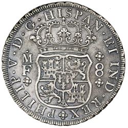 Mexico City, Mexico, pillar 8 reales, Philip V, 1734MF, ex-Jones.