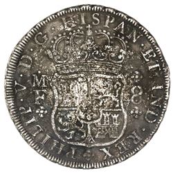 Mexico City, Mexico, pillar 8 reales, Philip V, 1735MF.