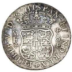 Mexico City, Mexico, pillar 8 reales, Philip V, 1738MF.