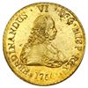 Image 1 : Santiago, Chile, gold bust 8 escudos, Ferdinand VI, 1750J.