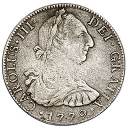 Mexico City, Mexico, bust 8 reales, Charles III, 1779FF.