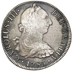 Mexico City, Mexico, bust 8 reales, Charles III, 1783FF.