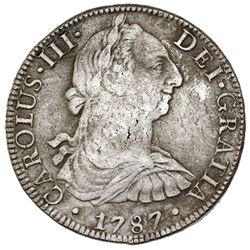 Mexico City, Mexico, bust 8 reales, Charles III, 1787FM.