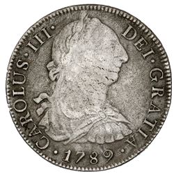 Mexico City, Mexico, bust 8 reales, Charles III, 1789FM.