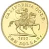 Image 2 : USA, gold commemorative restrike (2002) $10, 1857/0, Baldwin & Company (San Francisco) 49er Horseman